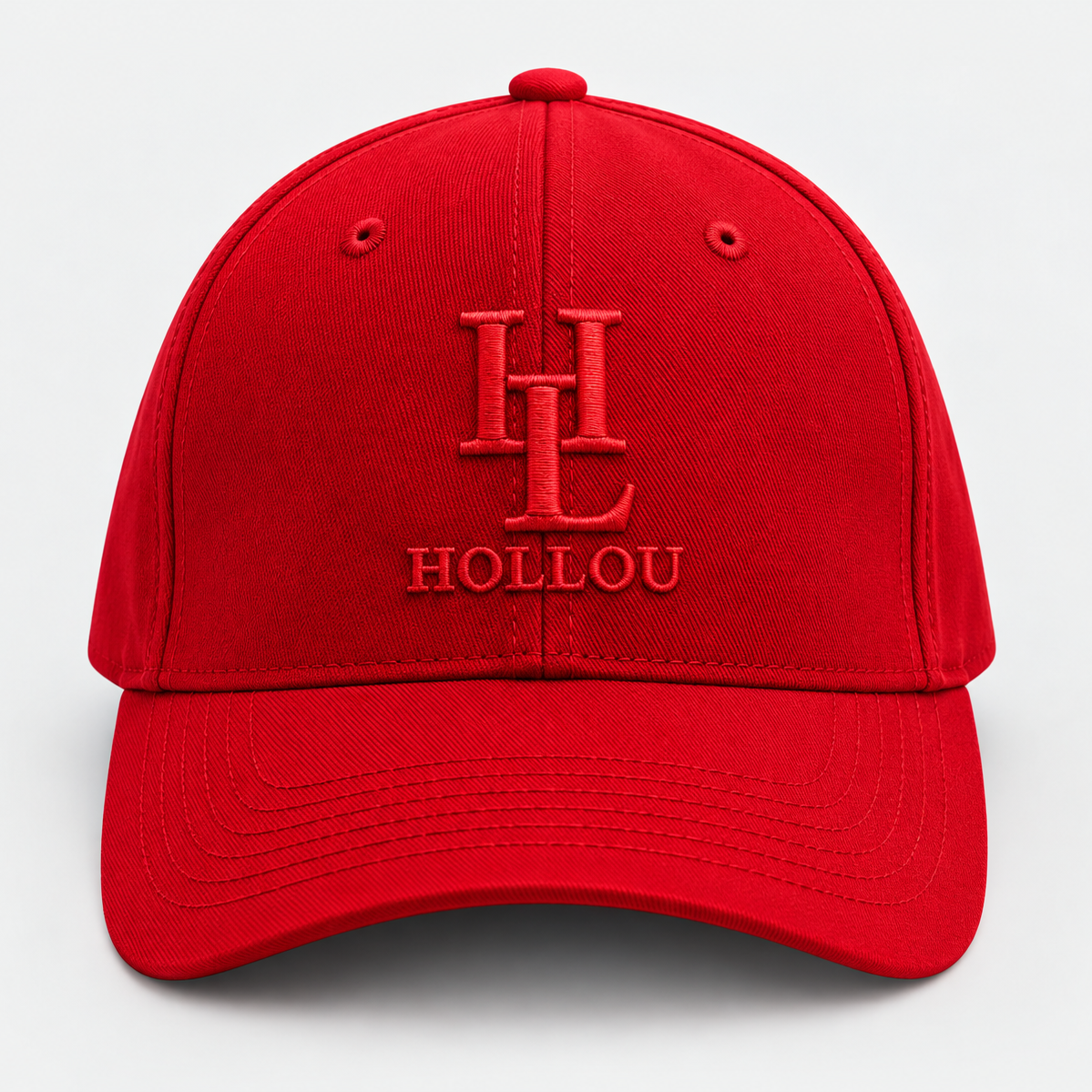 🔴 HOLLOU Signature Cap – Red Headwear