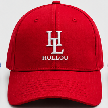🔴 HOLLOU Signature Cap – Red/White Logo - Headwear
