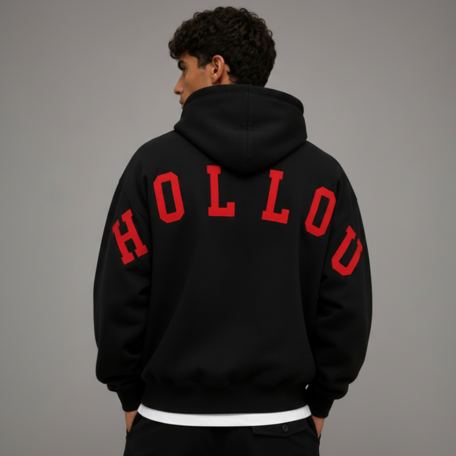 The Hollou Signature Hoodie Black