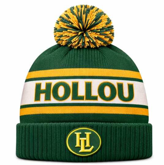 Black Hollou Sports Bobble Hat