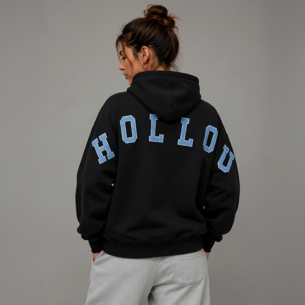 The Hollou Signature Hoodie Black/Blue