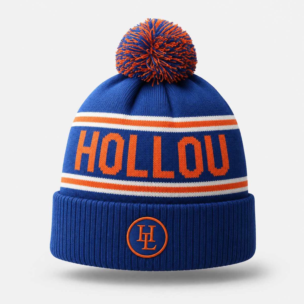 The Hollou legacy Royal Blue/ Orange Bobble hats
