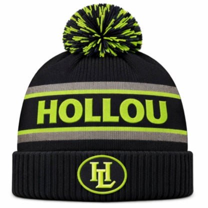 Black Hollou Sports Bobble Hat